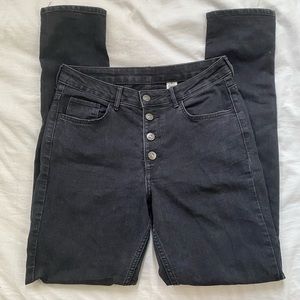 Black high waisted jeans